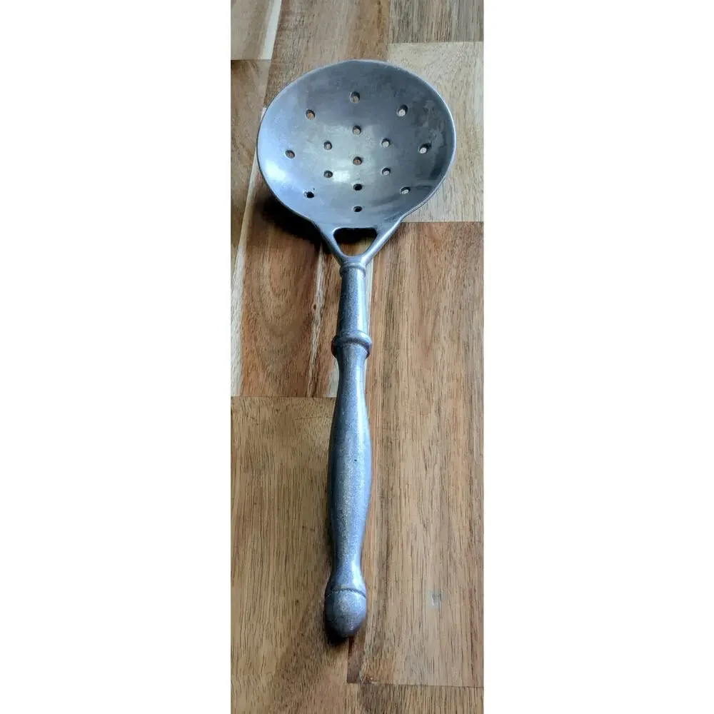 Vintage 1976 Wilton Armetale Pewter Skimmer Spoon Slotted Strainer 12